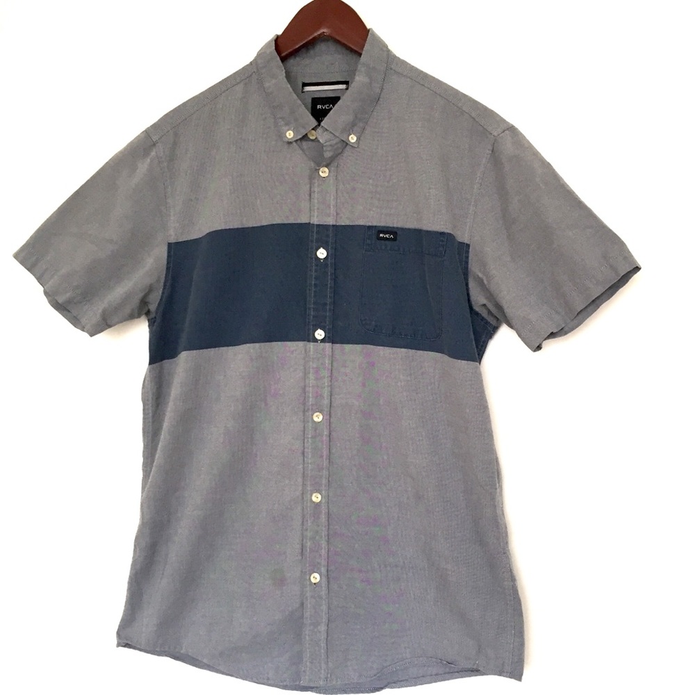 Youth Large RVCA Button Down Short Sleeve Shirt